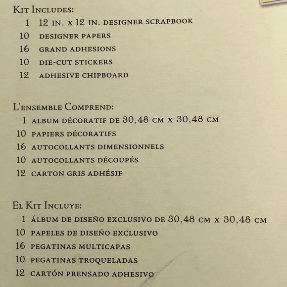 K&COMPANY SCRAPBOOK KIT with 49 Pieces - Picture 14 of 16